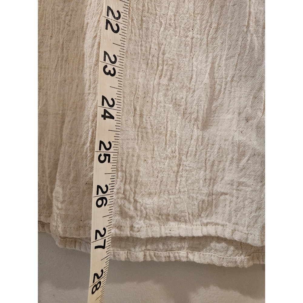 Cato Women Boho Peasant Blouse Beige Embroidered Gauze Linen Blend Plus 22/24W - Picture 8 of 11